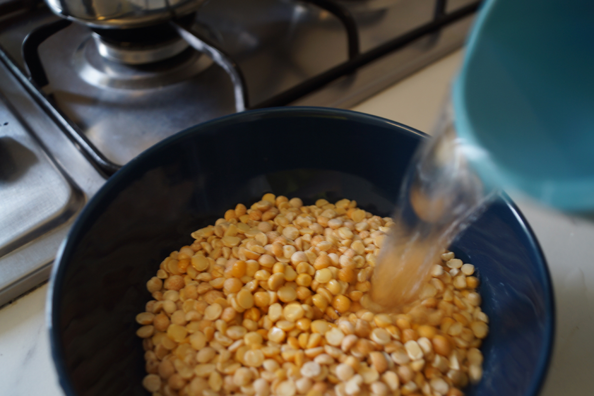 faire tremper les pois