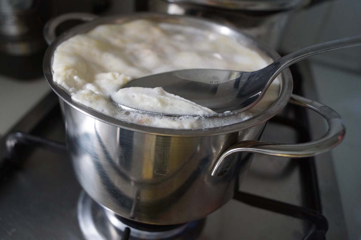 faire bouillir les pois