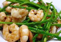 combinaison avec des crevettes