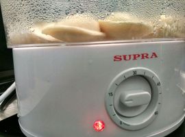 raviolis à la vapeur fumant