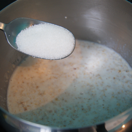 pour sucrer les flocons d'avoine