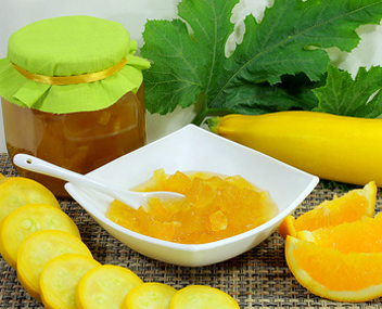 cuisson de courgettes et confiture d'orange