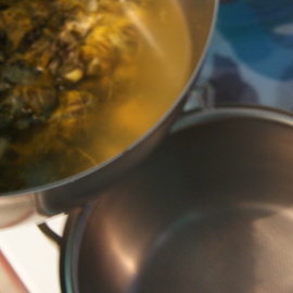 égoutter le bouillon