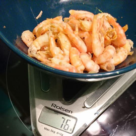 crevettes bouillies