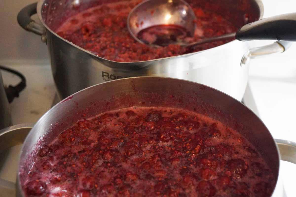 confiture en feu